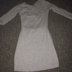 Criss cross open back body con dress